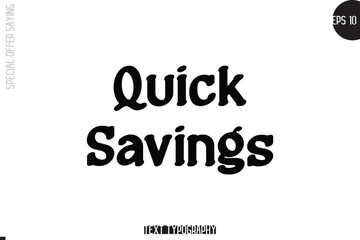 Special Offer Template Design Banner Typography Text Quick Savings