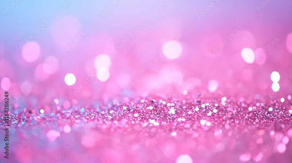 Poster mesmerizing glitter particles suspended in soft luminous light with luxurious sparkle effect