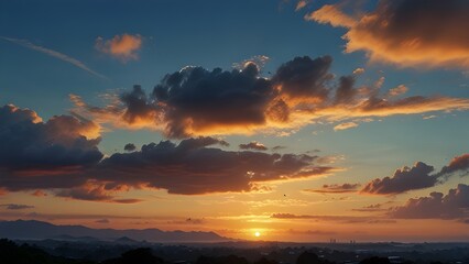 Obraz premium Good Morning background sky,Bright in Phuket Thailand Generative AI