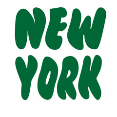 New york bubble slogan lettering trending graphic Tee t-shirt logo slogan graphic 