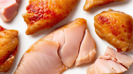 chicken meat isolated on white background
