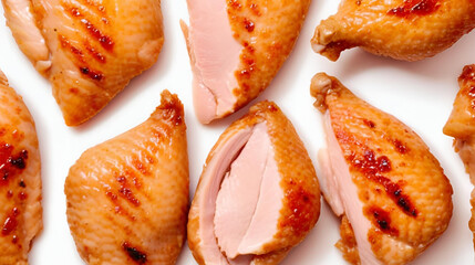 chicken meat isolated on white background