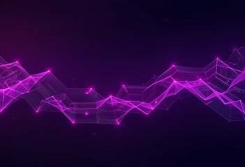 Abstract Purple Network Data Visualization Design
