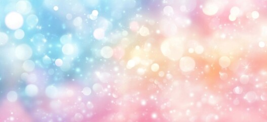 Obraz premium Abstract blurred pastel background with soft pink, blue, and white. Dreamy, grainy gradient for design presentations, banners, posters, or packaging mockups.