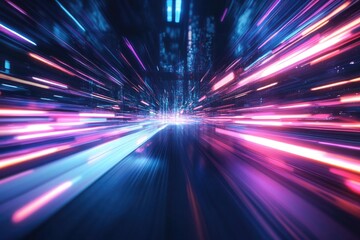 conceptual creative interface featuring dynamic flowing gradients and accent lines with ample copy space