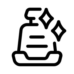 seat cleaning icon with line style, perfect for user interface projects