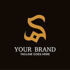 Simple Elegant Initial Letter Type S Logo Design.