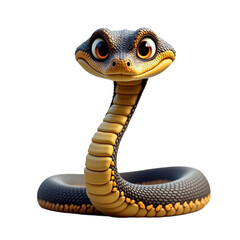 Fototapeta premium A serpent with a wide, toothy grin