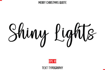 Modern Stylish Typography Text Of Merry Christmas Saying  Shiny Lights