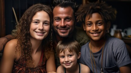 Obraz premium portrait of family HD 8K wallpaper Stock Photographic Image