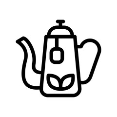 Tea pot icon design template