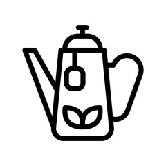 Tea pot icon design template