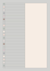 Clean a4 size colorful notes paper template