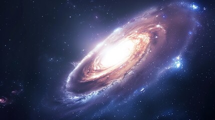 Obraz premium Panorama milky way galaxy with stars and space dust in the universe 