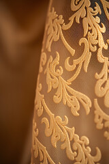 Antique wedding bridal lace close-up detail 