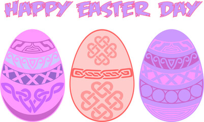 text illustration background  easter eggs vector paskah day