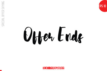 Offer Ends Special Offer Text Banner Design Typography Template