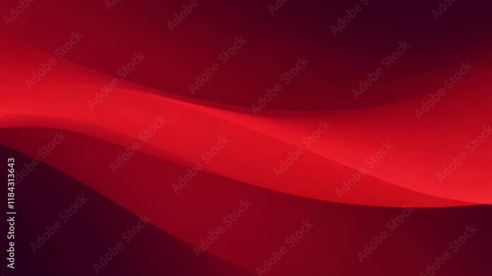 Poster abstract red gradient background animation with wavy shapes and fire concept