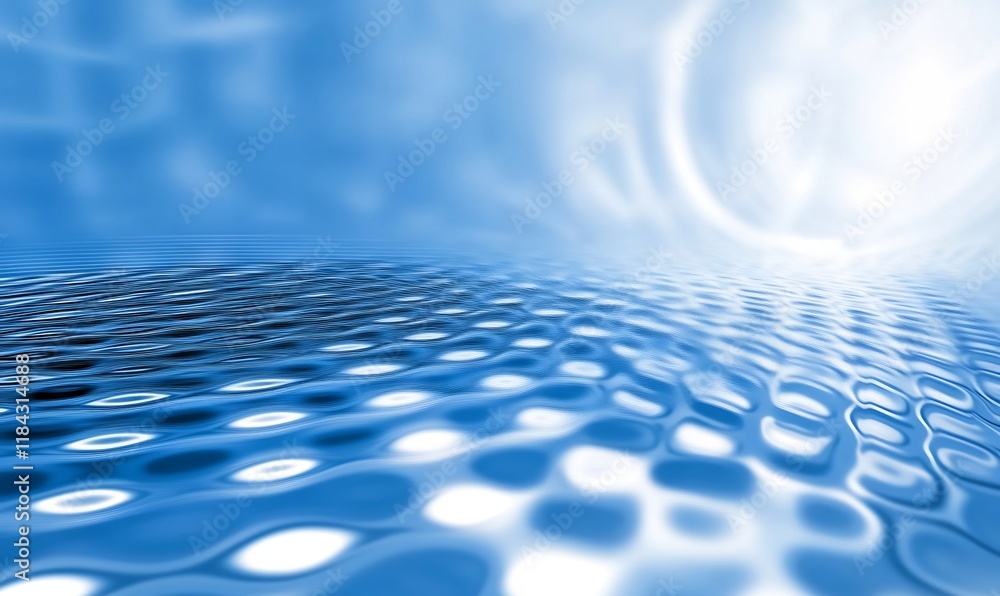 Aufkleber abstract blue ripple pattern with light effect and soft gradients