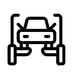 Auto repair icon with line style, perfect for user interface projects