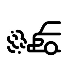 Exhaust icon with line style, perfect for user interface projects