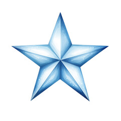 Obraz premium Shiny blue star with three dimensional design and light reflections