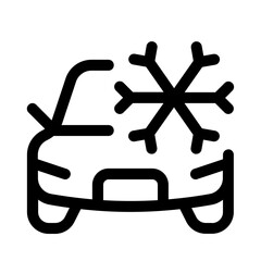 Low temperature icon with line style, perfect for user interface projects