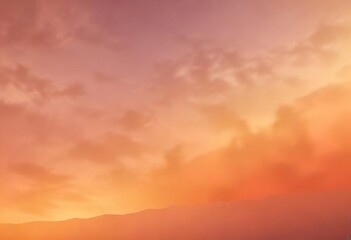 Obraz premium Softly fading abstract gradient background with warm sunset hues and gentle orange tones, serene background, soft focus, abstract gradient