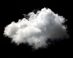 Fototapeta premium White clouds isolated on black background