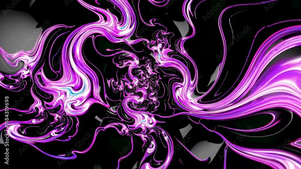 Aufkleber Colorful abstract swirling patterns created with vibrant pink and black tones showcasing mesmerizing movement