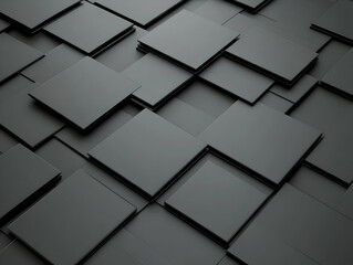 Fototapeta premium Dark Gray 3D Square Abstract Background