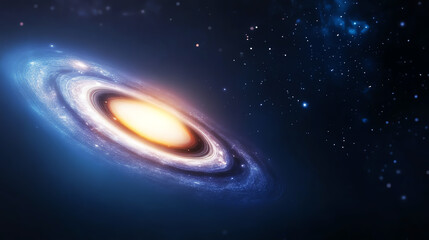 Fototapeta premium A stunning view of a swirling galaxy in deep space, showcasing brilliant colors and starry backgrounds, highlighting the beauty of the universe.