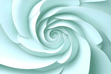Fototapeta premium Abstract 3D Pastel Green Swirl Background