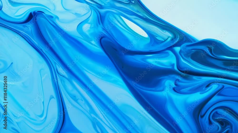 Poster dynamic blue backdrop with abstract fluid forms and textures
