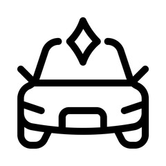Obraz premium clean car icon with line style, perfect for user interface projects