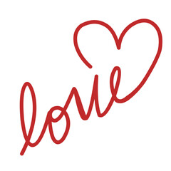 Decorative romantic illustration , heart vector