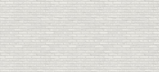 Old vintage White brick wall for abstract brick background and texture.