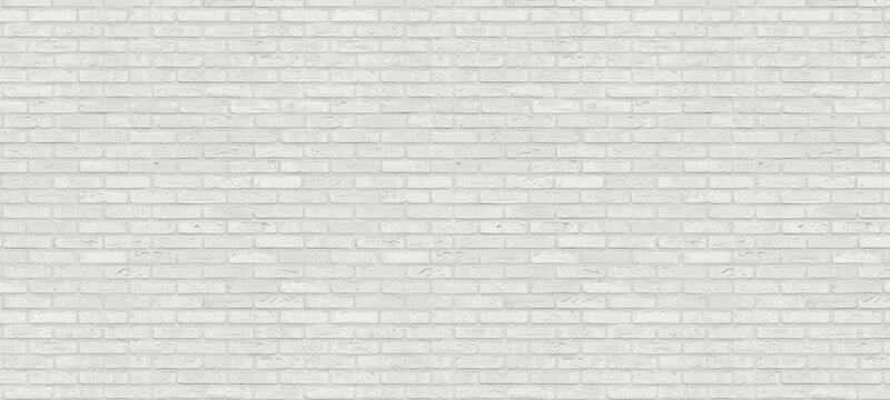 Old vintage White brick wall for abstract brick background and texture.