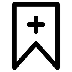 Obraz premium bookmark add icon
