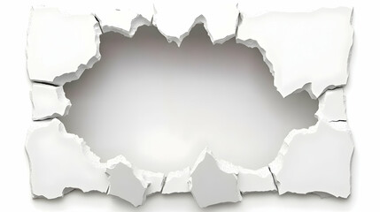 Fototapeta premium White Cracked 3D Abstract Background