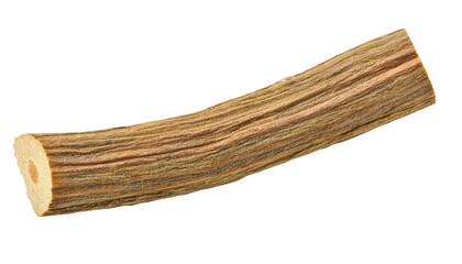 licorice root close-up isolated on white background, dried herbal root for tea and medicinal purposes, natural herbal remedy, isolated background
