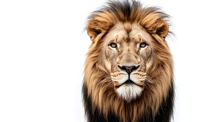 Fototapeta premium Realistic lion face pencil drawing, detailed portrait