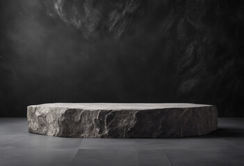 Stone's Strength A Rustic Podium of Natural Beauty