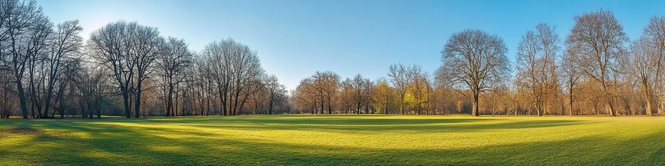 Obraz premium Trees in early spring. Banner with space for text