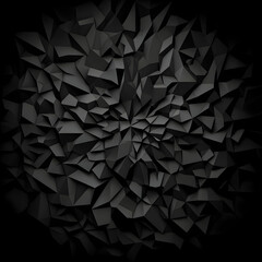 Abstract 3D Black Triangle Background