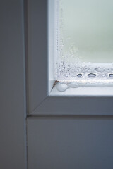 Dew on the inside of the window.
