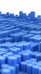 Fototapeta premium Abstract 3D Blue Cylinder Background