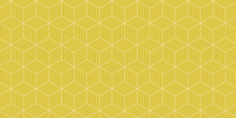 Vector cubic background with seamless geometric pattern. Abstract minimal blank cube. Modern mosaic and grid pattern.