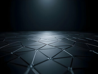 Obraz premium Dark Triangular 3D Background