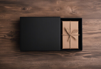 Unboxing Elegance A Gift in Black and Kraft